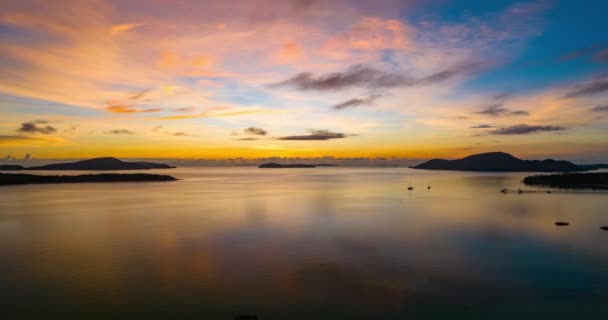 Hermosa Time Lapse Majestic Sunrise Sunset Clouds Sky Sea Landscape — Vídeo de stock