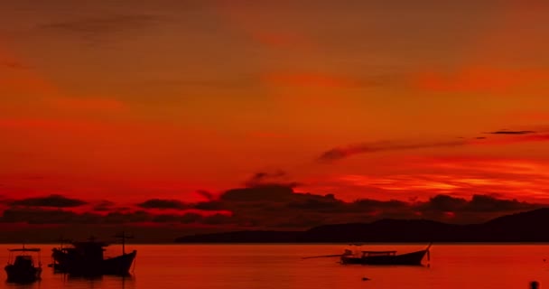 Beautiful Time Lapse Majestic Sunrise Sunset Clouds Sky Sea Landscape — Stock Video