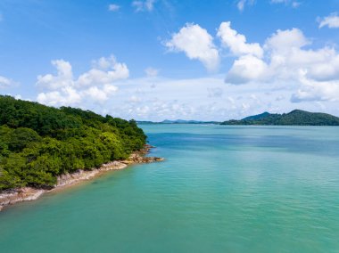 Hava manzaralı deniz yüzeyi su arka planı, doğa okyanus arka planı.