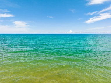 Hava manzaralı deniz yüzeyi su arka planı, doğa okyanus arka planı.
