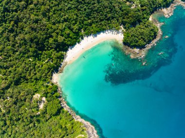 Özgürlük Sahili Phuket Tayland 'daki güzel Phuket Adası' ndaki Tropikal sahil manzarası inanılmaz.