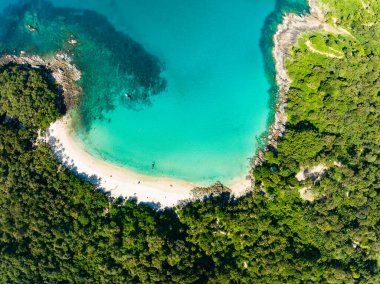 Özgürlük Sahili Phuket Tayland 'daki güzel Phuket Adası' ndaki Tropikal sahil manzarası inanılmaz.