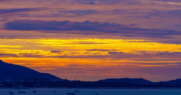 Piękny Czas Upływu Majestatyczny Wschód Słońca Lub Zachody Słońca Chmury — Wideo stockowe