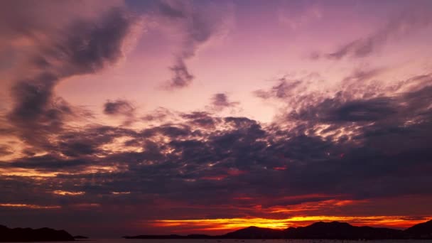 Прекрасний Проміжок Часу Величні Схід Сонця Або Хмари Заходу Сонця — стокове відео