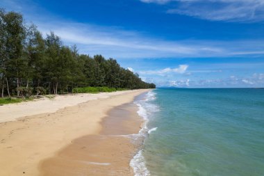 Muhteşem doğa Phuket Adası Tayland 'da güzel deniz, Hava Görüntülü Drone kamerası Yüksek açılı deniz arka planı