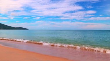 Tropikal deniz arka planı, yaz günü arka planında doğa sahili.