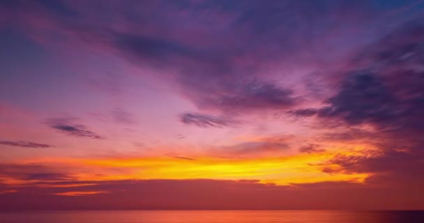 Hermosa Time Lapse Majestic Sunset Sunrise Clouds Sky Sea Landscape — Vídeo de stock