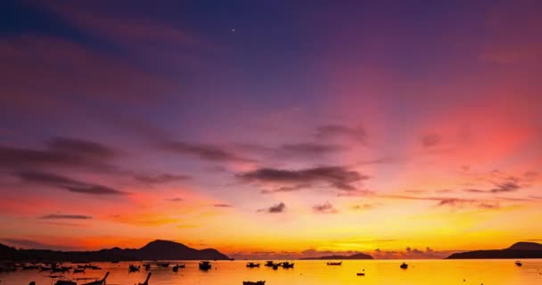 Timelapse Krajobraz Zachód Słońca Niebo Natura Piękne Światło Zachód Słońca — Wideo stockowe