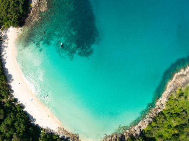 İnanılmaz tropikal deniz manzarası arka plan, yaz deniz manzarası arka plan, yüksek açı okyanus doğası arka plan