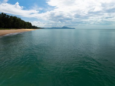 İnanılmaz tropikal deniz manzarası arka plan, yaz deniz manzarası arka plan, yüksek açı okyanus doğası arka plan