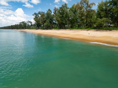 İnanılmaz tropikal deniz manzarası arka plan, yaz deniz manzarası arka plan, yüksek açı okyanus doğası arka plan