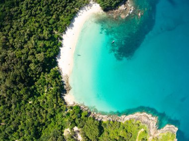 İnanılmaz tropikal deniz manzarası arka plan, yaz deniz manzarası arka plan, yüksek açı okyanus doğası arka plan