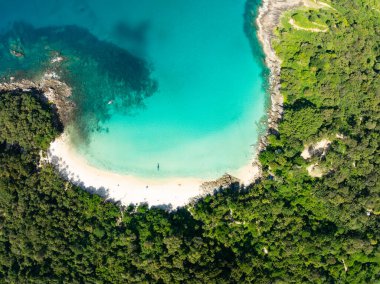 İnanılmaz tropikal deniz manzarası arka plan, yaz deniz manzarası arka plan, yüksek açı okyanus doğası arka plan