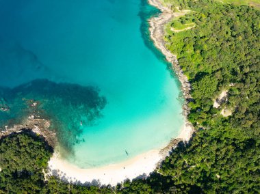 İnanılmaz tropikal deniz manzarası arka plan, yaz deniz manzarası arka plan, yüksek açı okyanus doğası arka plan