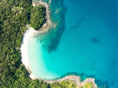 İnanılmaz tropikal deniz manzarası arka plan, yaz deniz manzarası arka plan, yüksek açı okyanus doğası arka plan