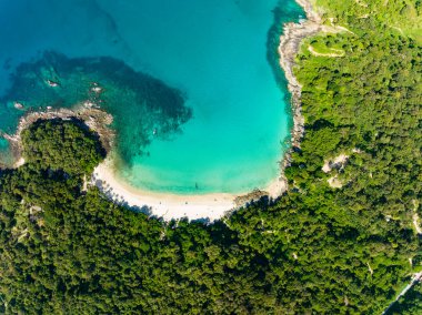 Özgürlük Sahili Phuket Tayland 'daki güzel Phuket Adası' ndaki Tropikal sahil manzarası inanılmaz.