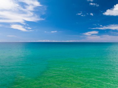 Hava manzaralı deniz yüzeyi su arka planı, doğa okyanus arka planı.