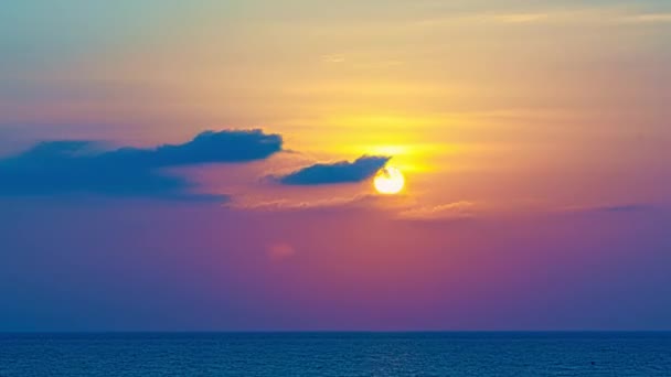 Hermosa Time Lapse Majestic Sunrise Sunset Clouds Sky Sea Landscape — Vídeos de Stock