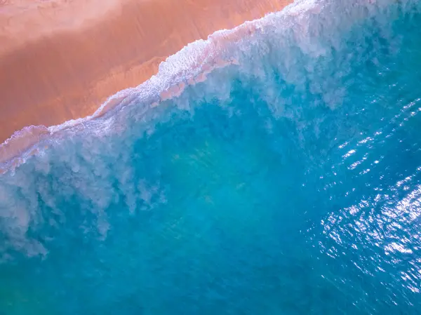 stock image Top view beach sea space area nature and travel background in summer season