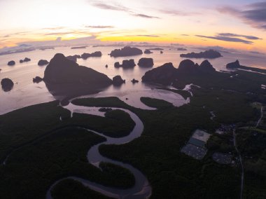 Sunset or sunrise light over sea,Amazing landscape colorful sky background