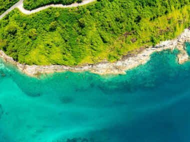 Top view Beautiful seashore in Phuket Thailand