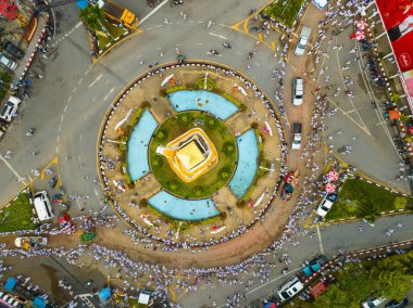 Phuket Thailand 'daki Phuket Vejetaryen Havacılık Festivali 22 Ekim 2023 - Phuket Town, Tayland