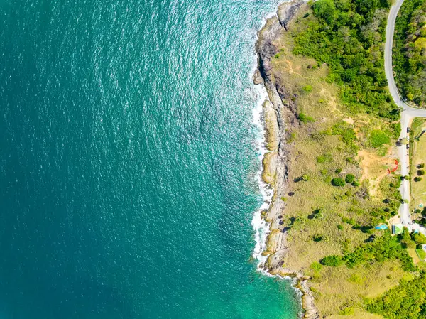 Güzel Phuket Adası Tayland, Seyahat ve iş gezileri web sitesi arka planındaki Tropikal deniz manzarası