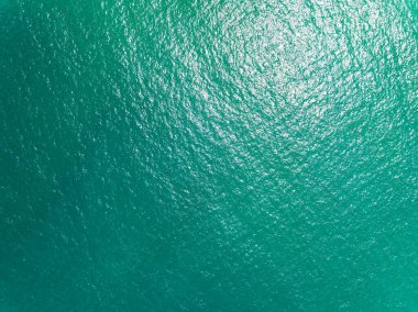 Üst manzara tropikal deniz sahili, dalgalar doku arka plan, yaz deniz dalgaları doğa arka plan