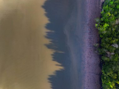 Yaz mevsiminde nehir manzaralı doğa ve seyahat geçmişi