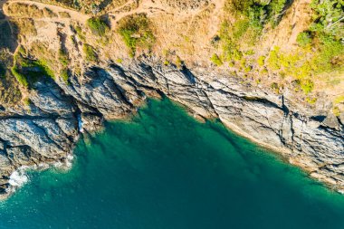 Phuket Tayland 'daki en iyi deniz manzaralı deniz kıyısı açık deniz yaz mevsimi arka planında.