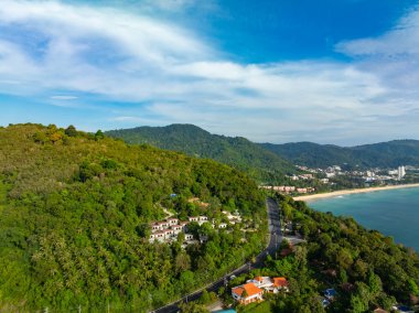 Phuket Tayland 'da yaz mevsiminde güzel deniz manzarası