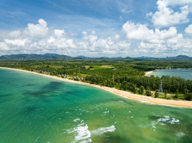 İnanılmaz sahil geçmişi, yaz tatili deniz sahili geçmişi, Phuket Adası Tayland 'daki güzel okyanus.