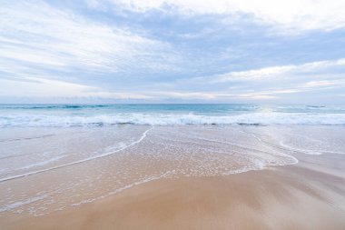 Tropikal deniz yaz sahili doğa arka planı