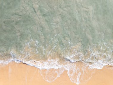 En üst manzara Güzel sahil doğa denizi, Yazın arka planda inanılmaz manzara denizi