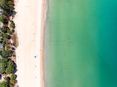 En üst manzara Güzel sahil doğa denizi, Yazın arka planda inanılmaz manzara denizi