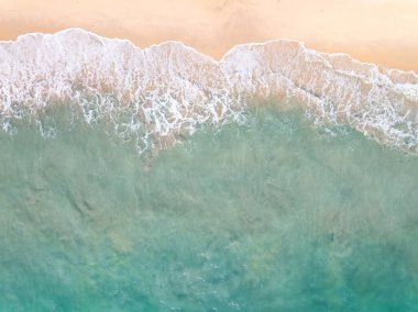 En üst manzara Güzel sahil doğa denizi, Yazın arka planda inanılmaz manzara denizi