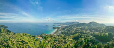 Tayland Phuket Adası 'nın yüksek açılı manzarası