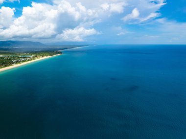 Güzel deniz sahili arka planı, Yüksek Açı manzaralı deniz arka planı.
