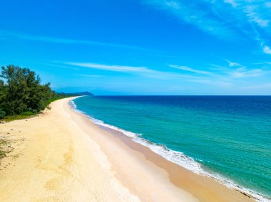 Güzel deniz sahili arka planı, Yüksek Açı manzaralı deniz arka planı.