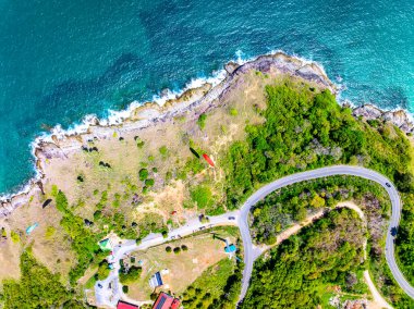 Tayland 'daki Phuket Adası' nda yaz mevsiminde deniz manzarası.