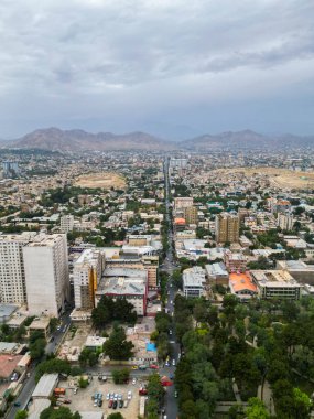 Afganistan 'ın Kabil şehrinin hava görüntüsü