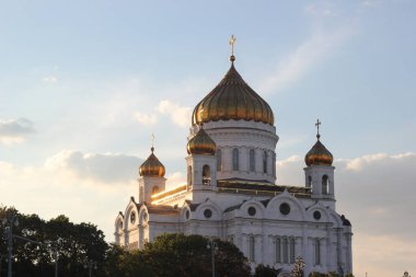 Moskova, Rusya - 8 Ağustos 2016: Moskova 'daki Kurtarıcı İsa Katedrali