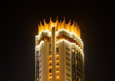 Almaty, Kazakistan - 28 Ekim 2023: Almaty City 'deki Kazakistan Oteli' nin kapanışı