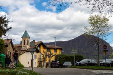 Lugano, İsviçre - 14 Mart 2023: Lugano, İsviçre Kilisesi