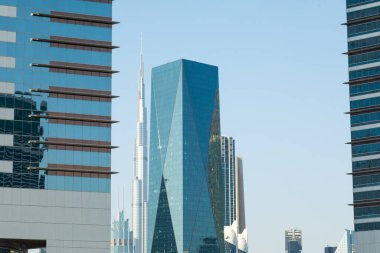 Dubai, Birleşik Arap Emirlikleri - 21 Haziran 2023: Dubai gökdelenleri