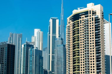 Dubai, Birleşik Arap Emirlikleri - 21 Haziran 2023: Dubai gökdelenleri