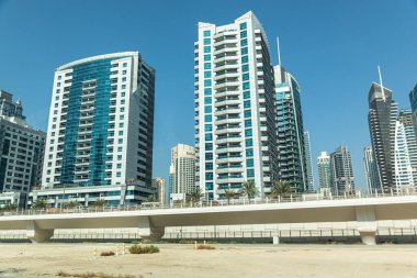 Dubai, Birleşik Arap Emirlikleri - 21 Haziran 2023: Dubai gökdelenleri