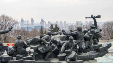 Kiev, Ukrayna - 6 Mart 2019: Sovyet Askerleri 2. Dünya Savaşı Anıtı