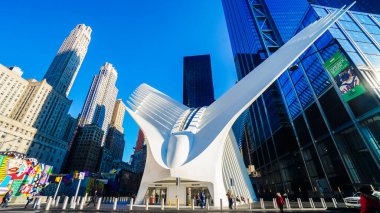 NEW YORK, ABD - 10 Aralık 2022: Oculus Merkezi 'nin dış görünümü