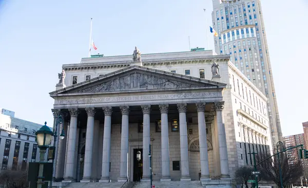 New York, ABD - 24 Aralık 2019: New York Yüksek Mahkemesi